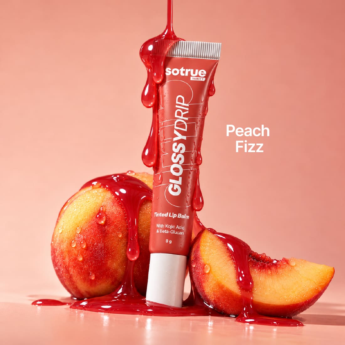 Sotrue Glossy Drip Tinted Lip Balm | Juicy Glossy Finish & Lip-Hydration | Non-Sticky Lip Balm for Pigmented, Dry, Chapped Lips