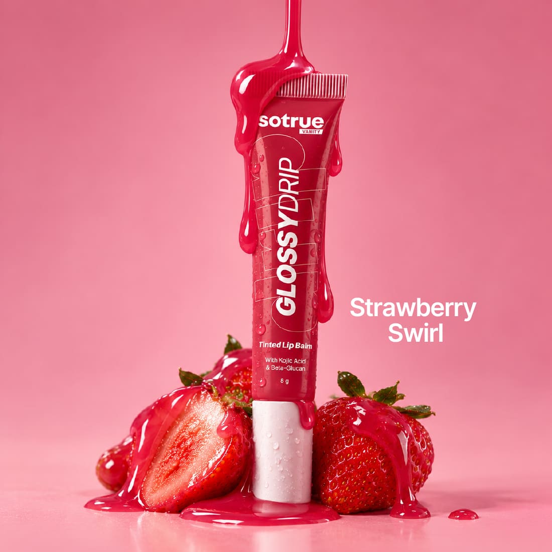 Sotrue Glossy Drip Tinted Lip Balm | Juicy Glossy Finish & Lip-Hydration | Non-Sticky Lip Balm for Pigmented, Dry, Chapped Lips