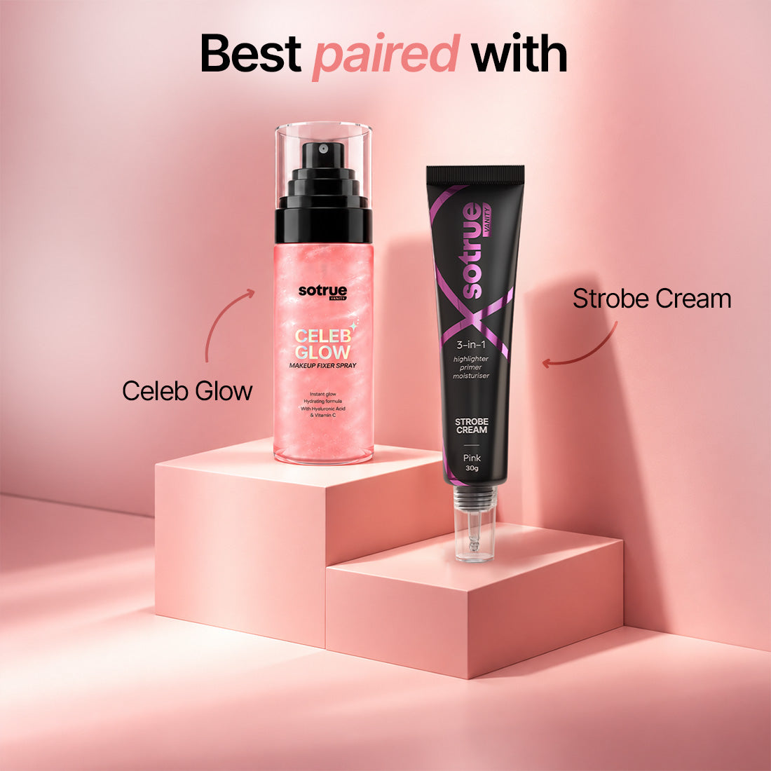 Sotrue Celeb Glow Makeup Fixer Spray | Long-Wear Setting Spray | 60ml