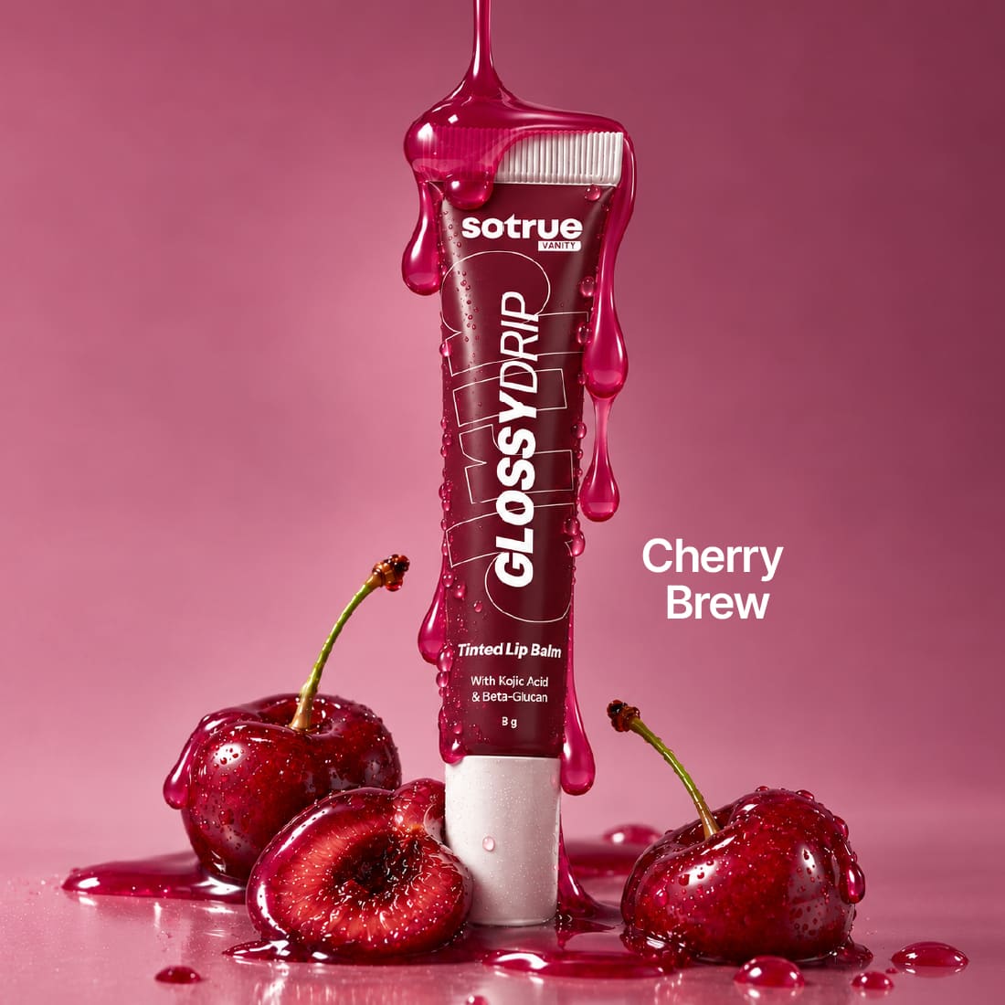 Sotrue Glossy Drip Tinted Lip Balm | Juicy Glossy Finish & Lip-Hydration | Non-Sticky Lip Balm for Pigmented, Dry, Chapped Lips
