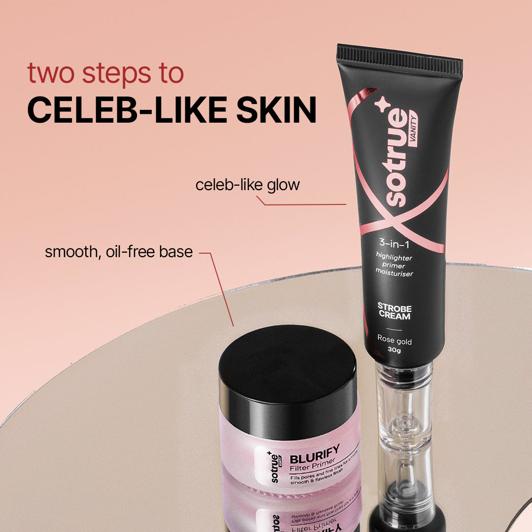 Prep & Glow Combo | Primer + Strobe Cream (Rose Gold)