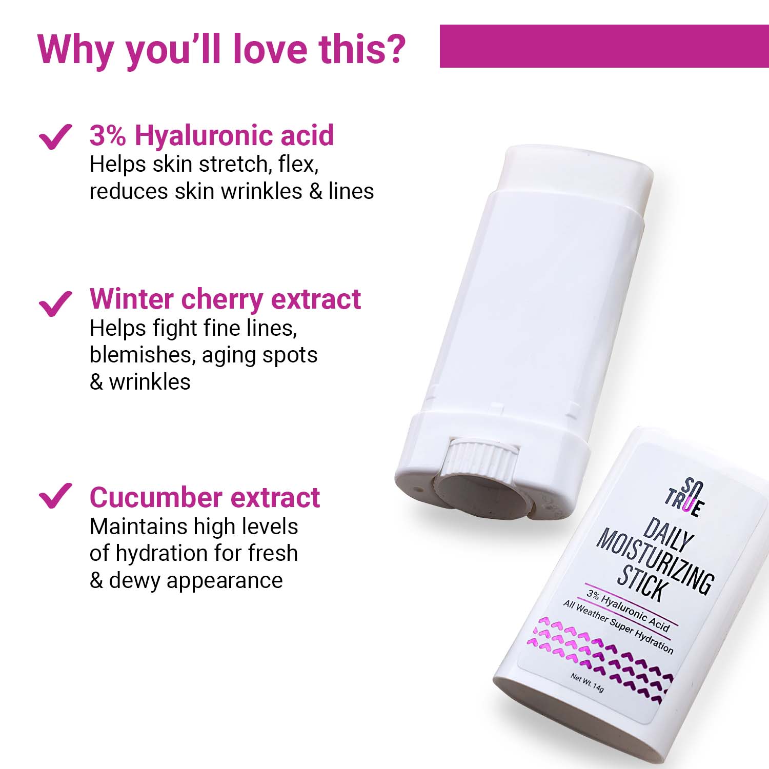 Daily Moisturizing Stick with 3% Hyaluronic Acid 14 g