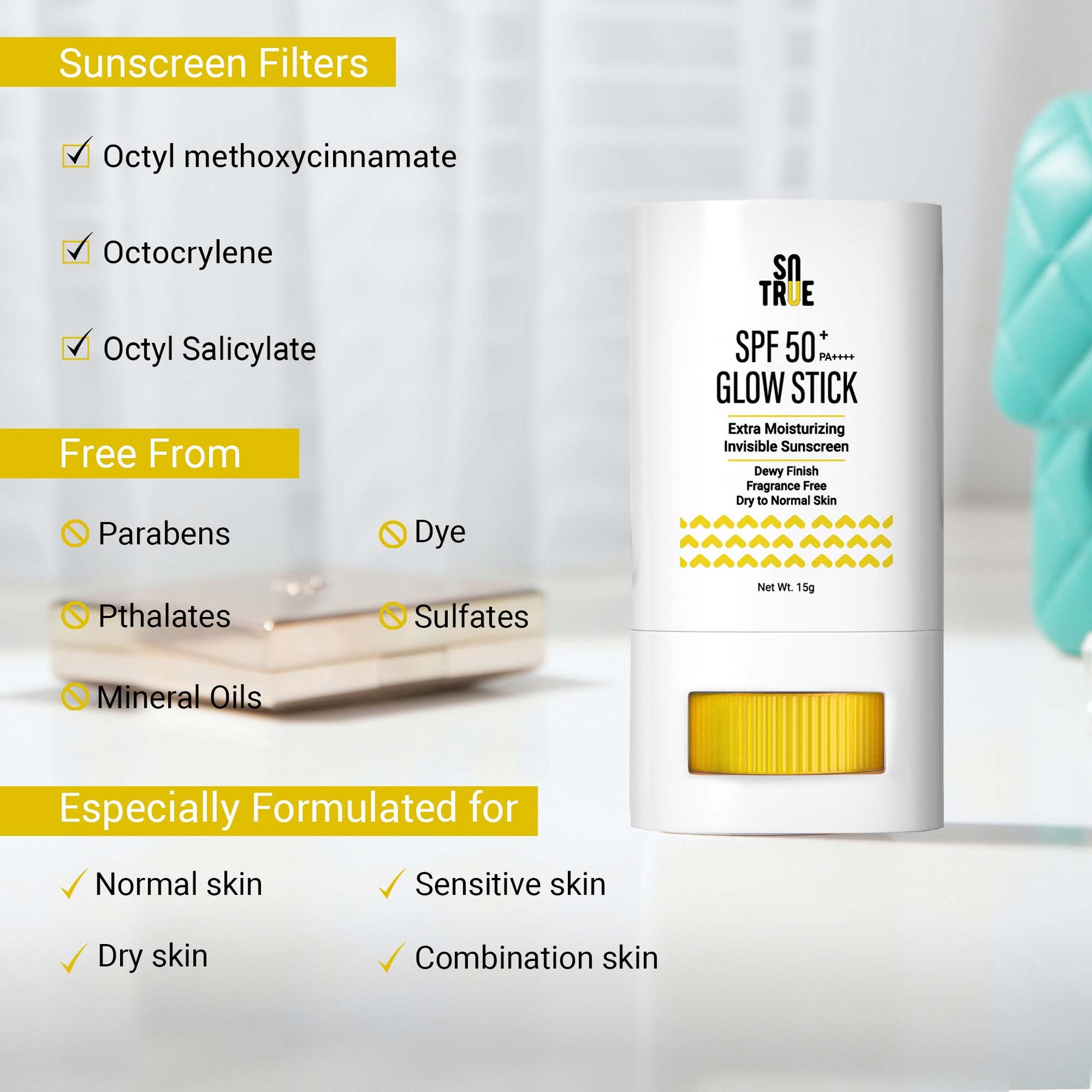 SPF 50+ Glow Stick Sunscreen 15g