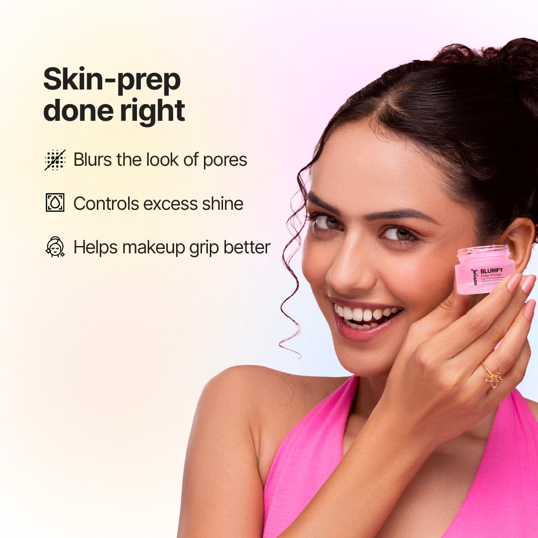 Sotrue Glow-up Combo | Blurify Filter Primer + 4-in-1 Skin Tint + Strobe Cream + Dark Spell Kohl Kajal