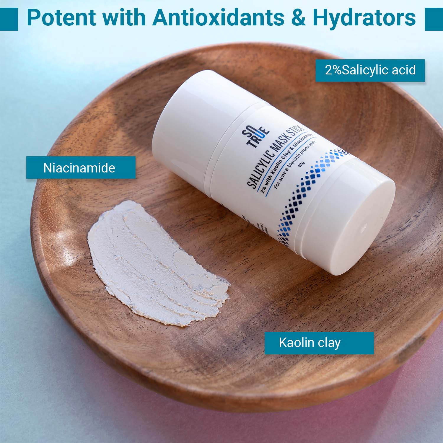 2% Salicylic Acid Face Mask Stick with Kaolin Clay 40 g