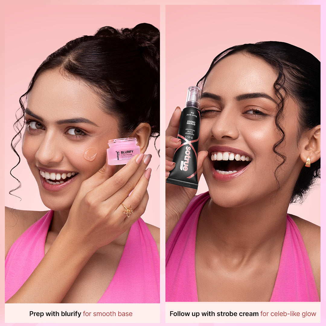 Prep & Glow Combo | Primer + Strobe Cream (Rose Gold)