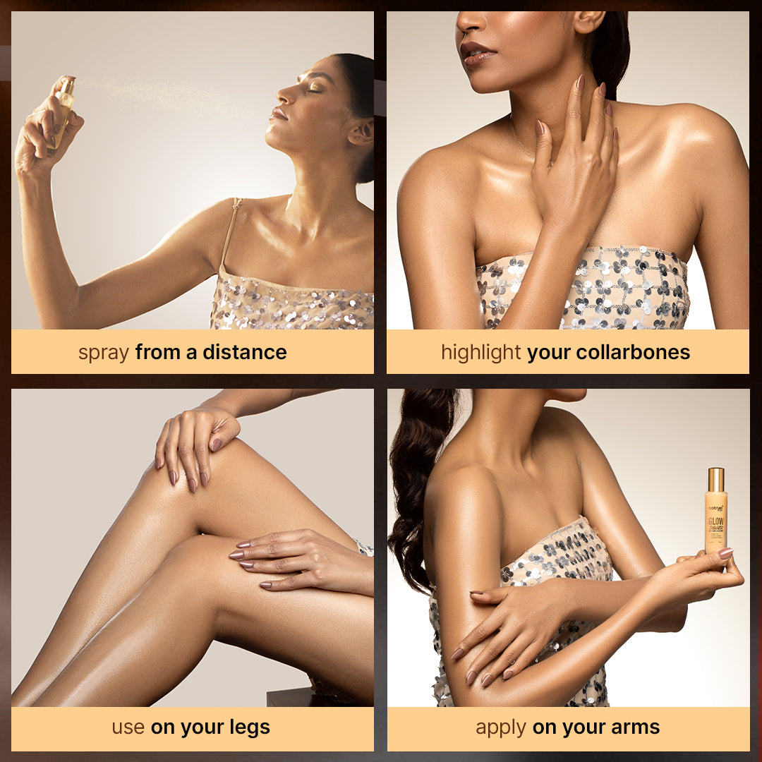 Glow Digger Body Glow Spray | SPF 50+ PA+++ | Instant Radiant Shine | 30ml