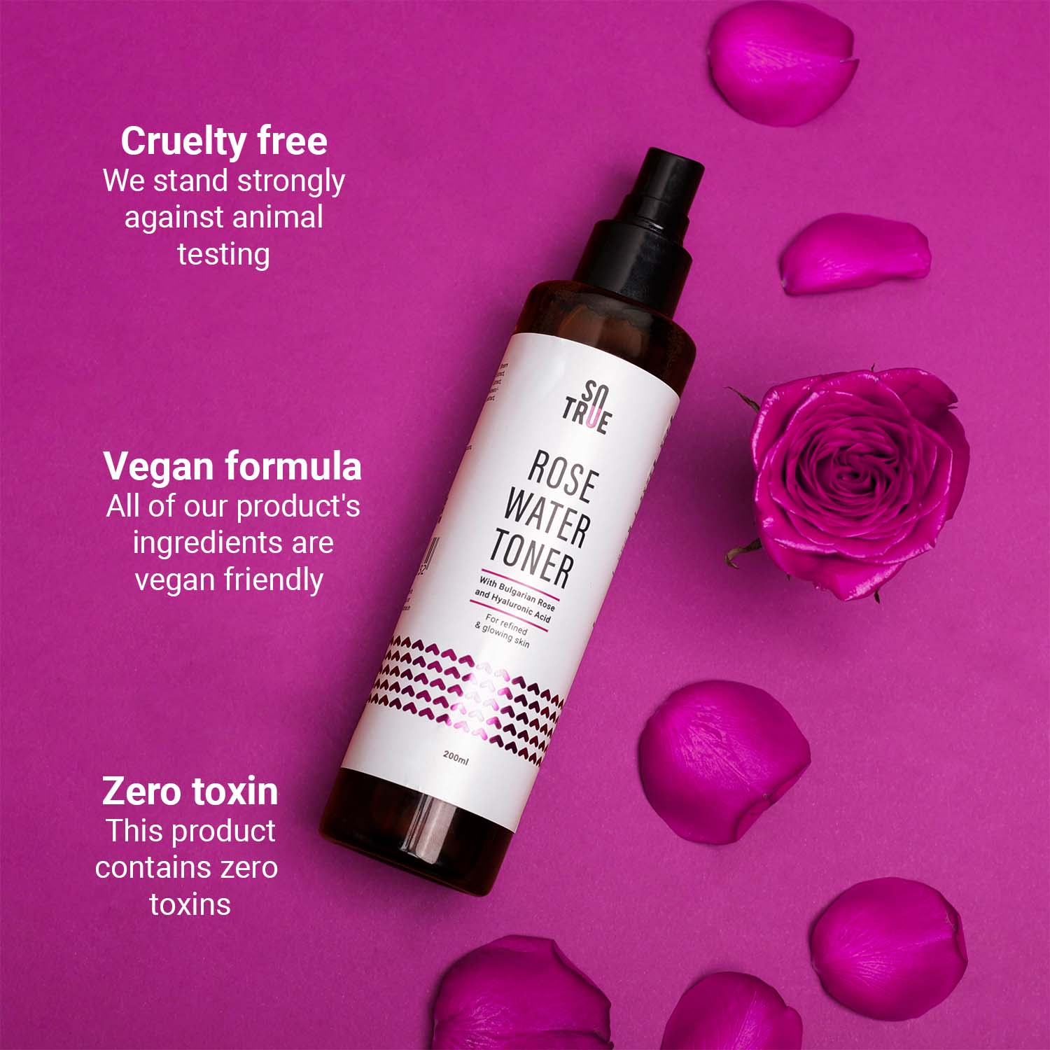 Rose Water Spray with Bulgarian Rose & Hyaluronic Acid 200 ml