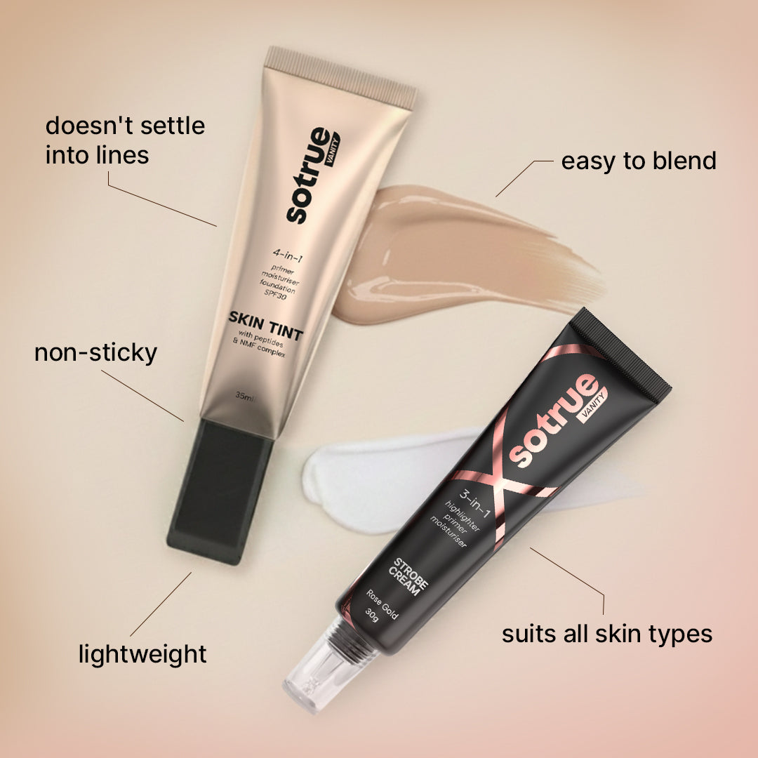 Go-to Glow Combo | Strobe Cream Rose Gold & Skin Tint