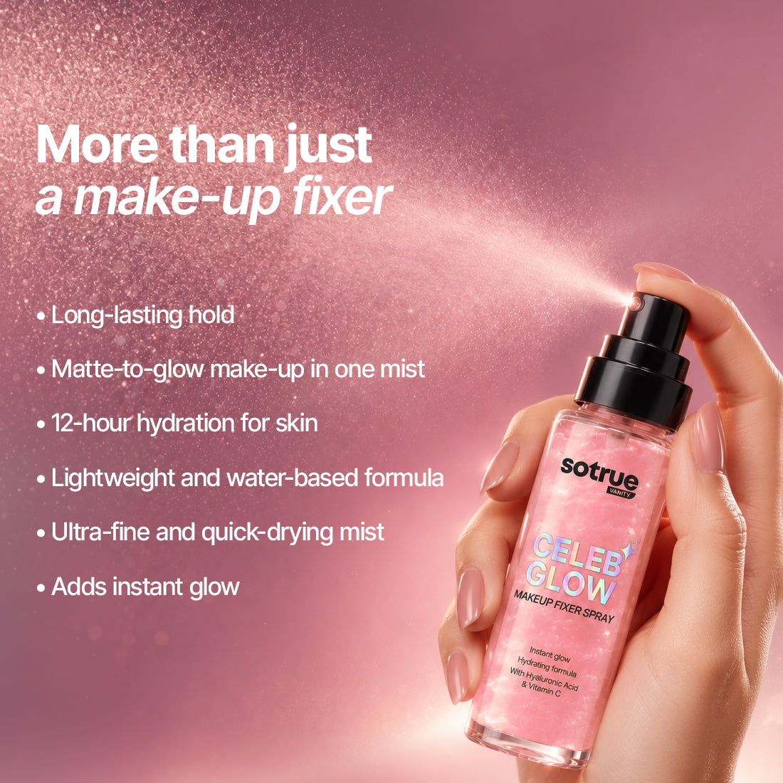 Sotrue Celeb Glow Makeup Fixer Spray | Long-Wear Setting Spray