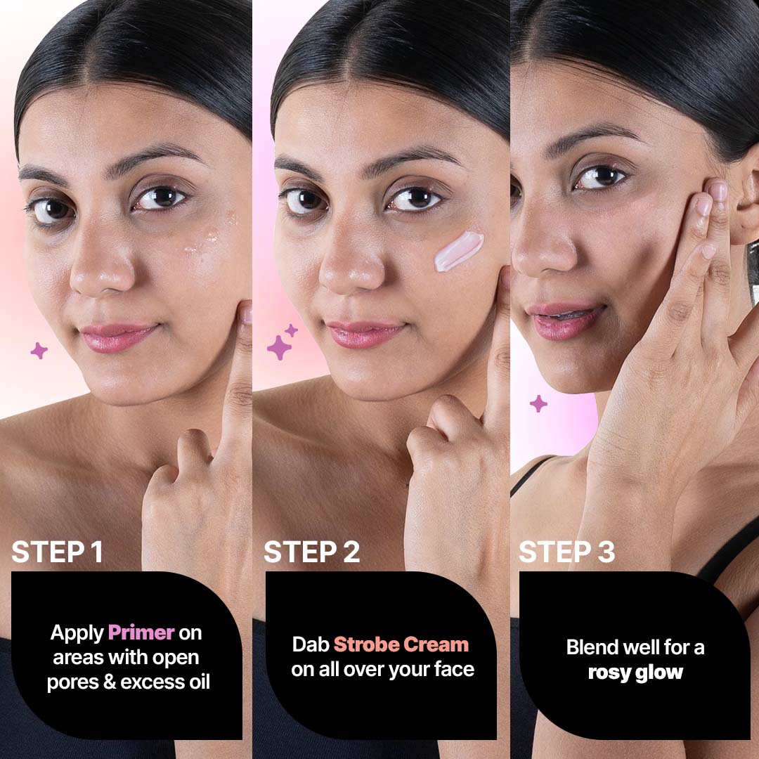 Prep & Glow Combo | Primer + Strobe Cream (Pink)
