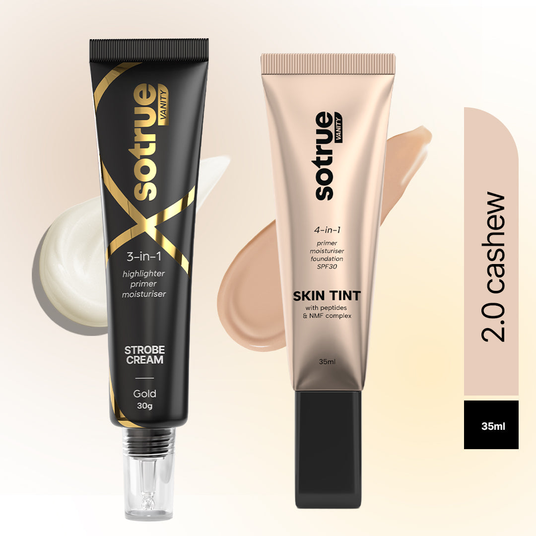 Go-to Glow Combo | Strobe Cream Gold & Skin Tint