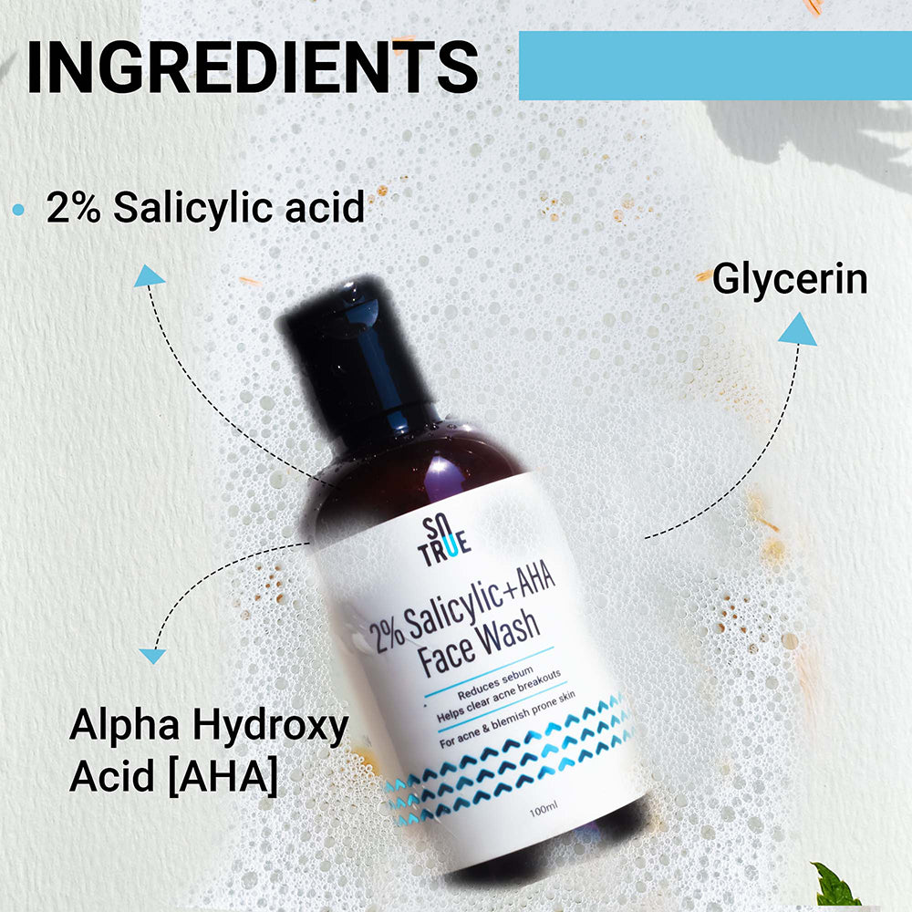 Salicylic Face Care Duo | Salicylic Acid Face Mask Stick & Salicylic + AHA Face Wash