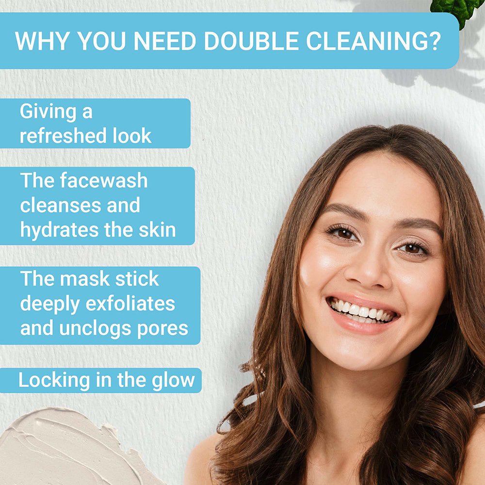 Salicylic Face Care Duo | Salicylic Acid Face Mask Stick & Salicylic + AHA Face Wash