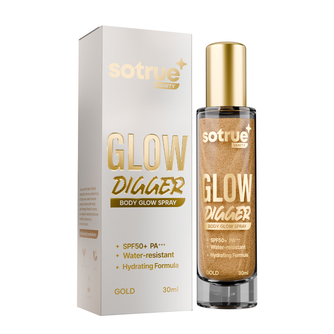Glow Digger Body Glow Spray | SPF 50+ PA+++ | Instant Radiant Shine | 30ml