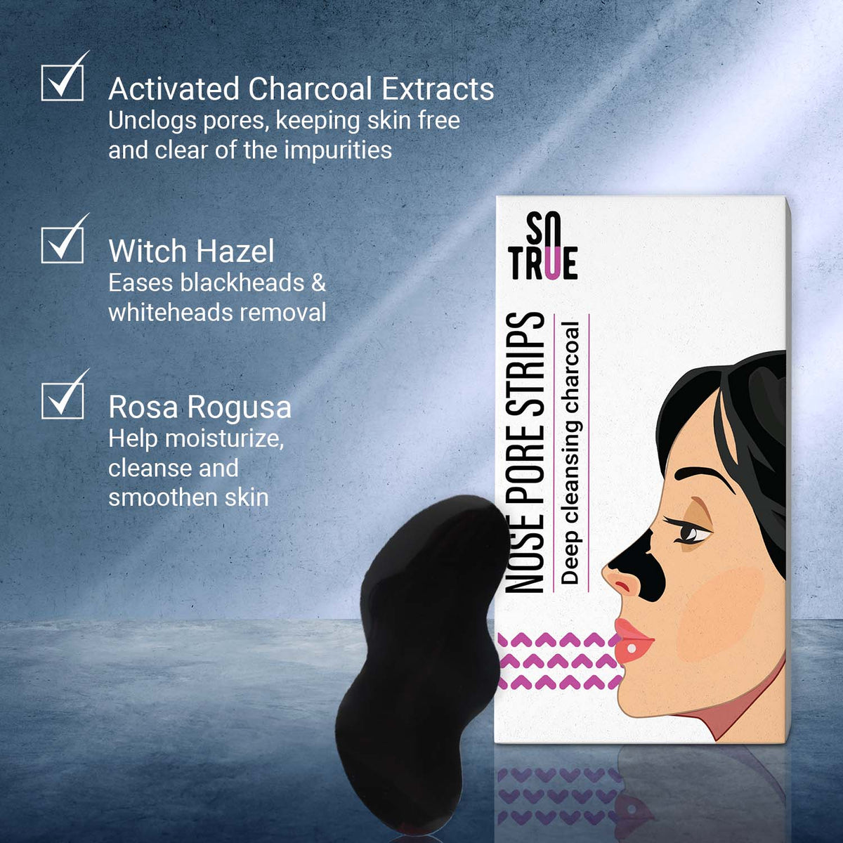 Charcoal Nose Pore Deep Cleansing Strips (5 Strips)
