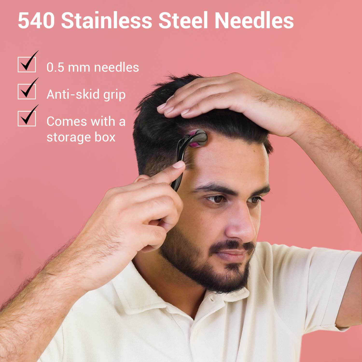 Derma Roller | 540 0.5mm Stainless Steel Needles