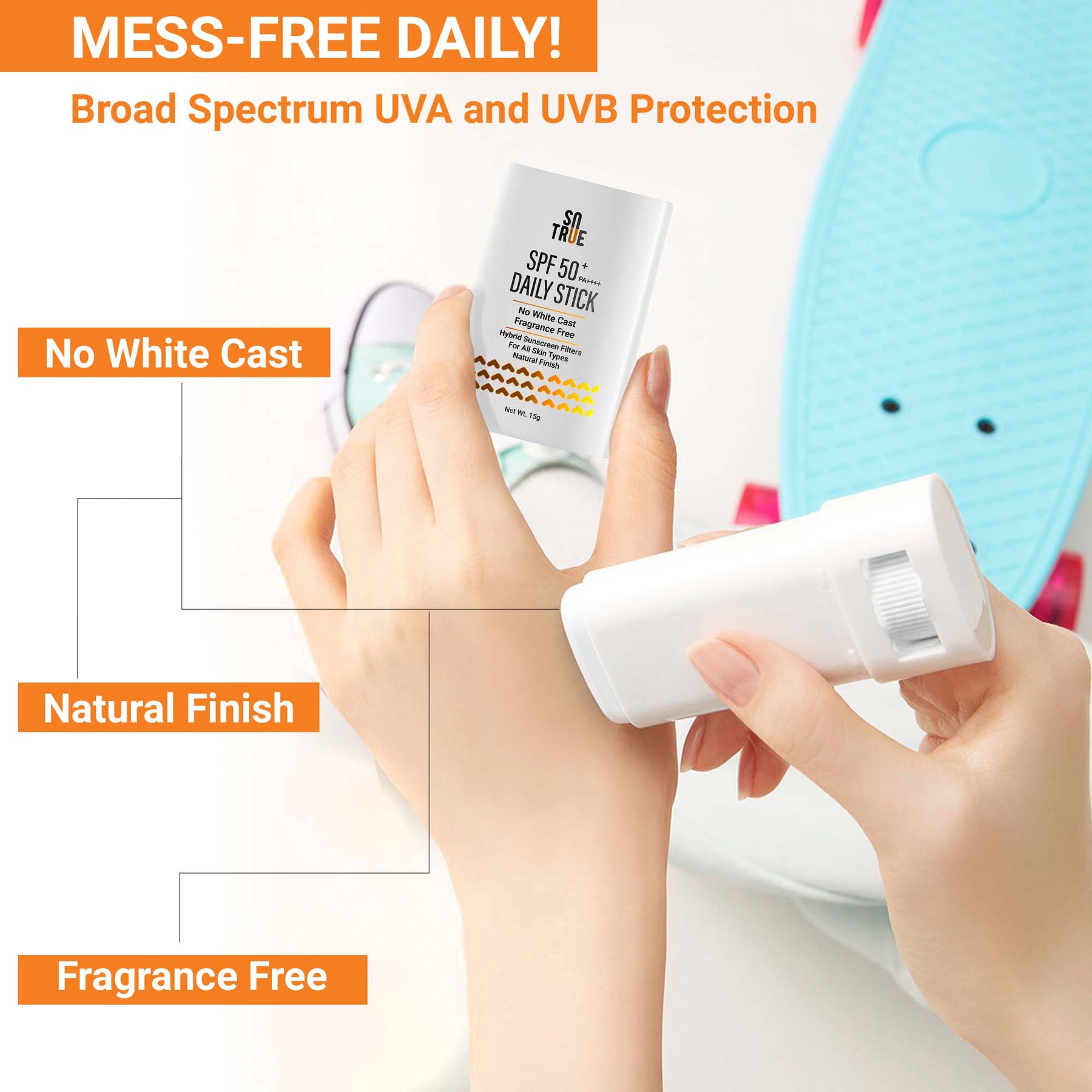 SPF 50+ Daily Sunscreen Stick 15g