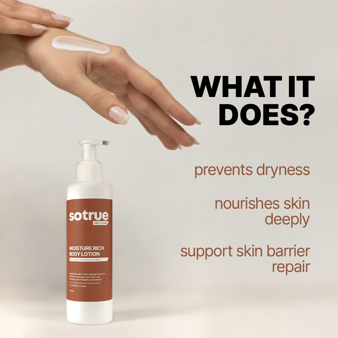 Moisture Rich Body Lotion | For Dry to Very Dry Skin | 190ml