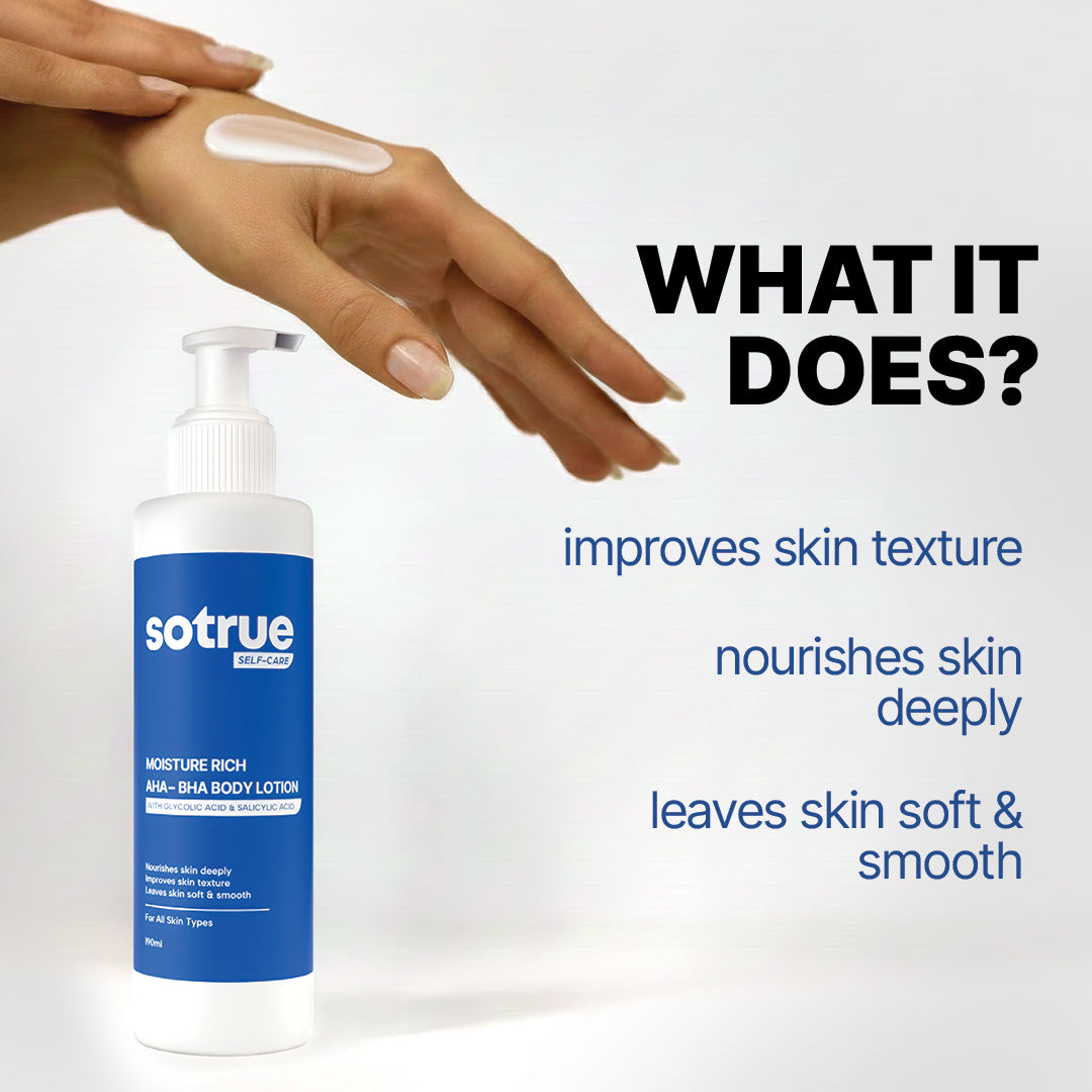 Moisture Rich AHA-BHA Body Lotion | For All Skin Types | 190ml