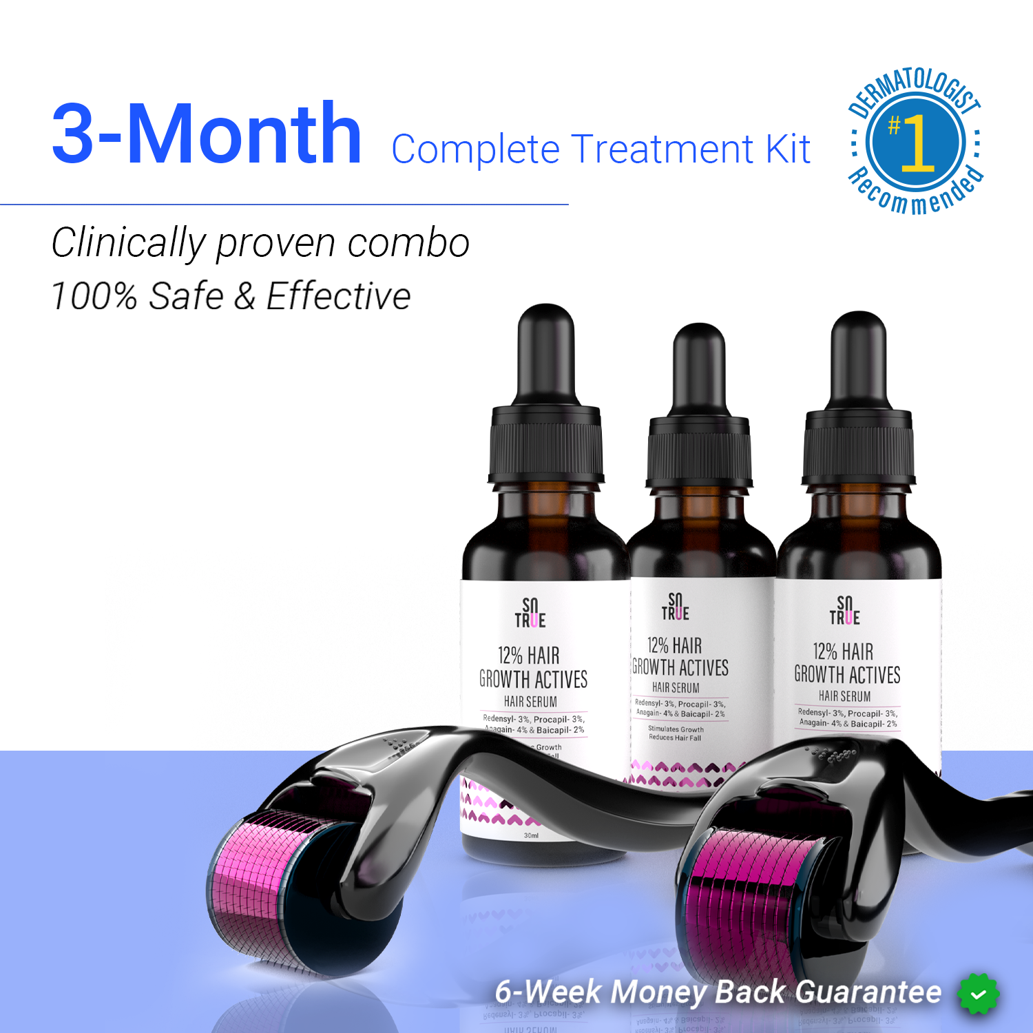 Hair Revival Combo | Derma Roller 1mm & Hair Growth Serum
