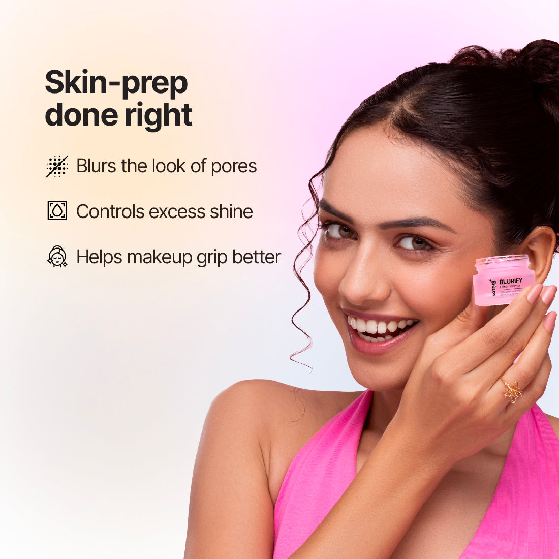 Sotrue Glow-up Combo | Blurify Filter Primer + 4-in-1 Skin Tint + Strobe Cream + Dark Spell Kohl Kajal