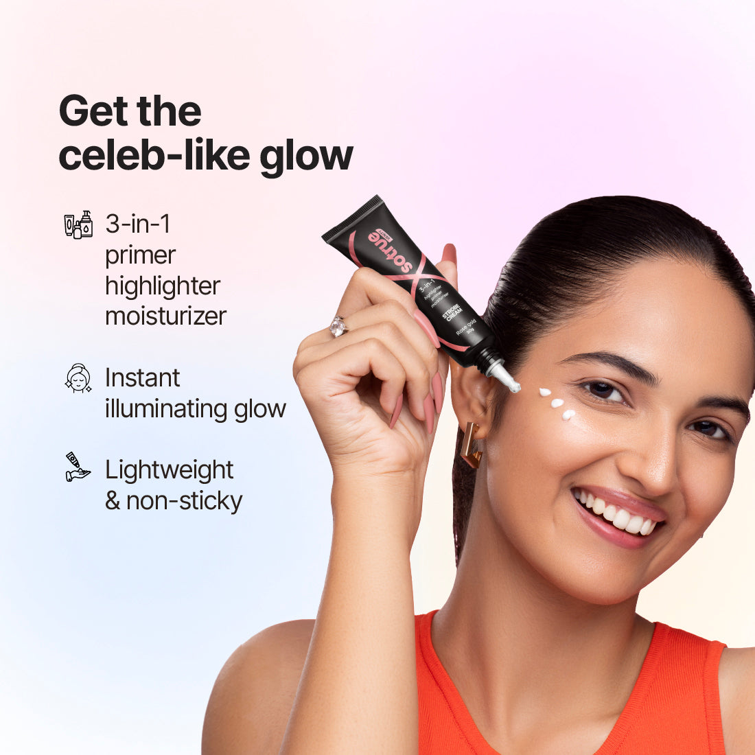 Sotrue Glow-up Combo | Blurify Filter Primer + 4-in-1 Skin Tint + Strobe Cream + Dark Spell Kohl Kajal