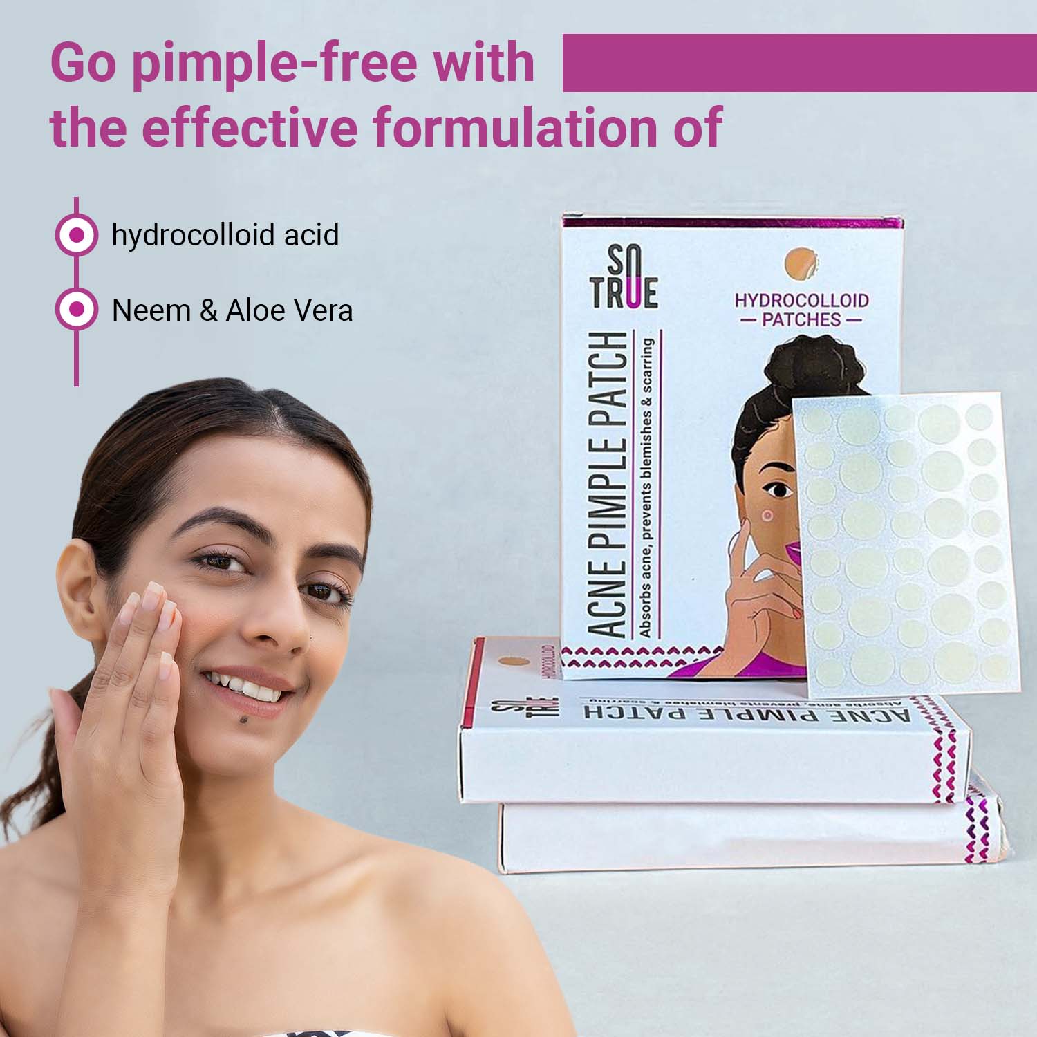 Acne Pimple Patches for Face (72 Patches) with 2 Nose Cleansing Strips