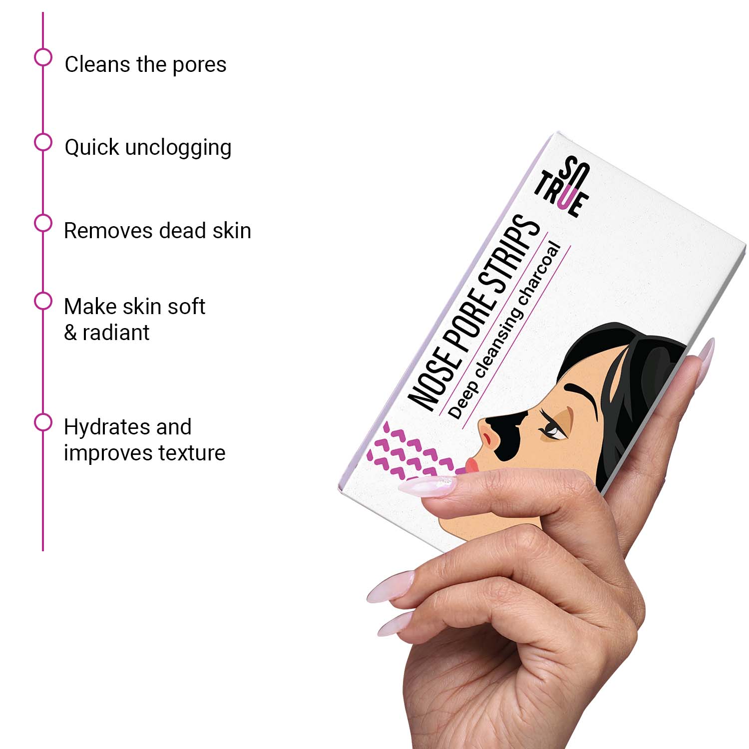 Charcoal Nose Pore Deep Cleansing Strips (5 Strips)