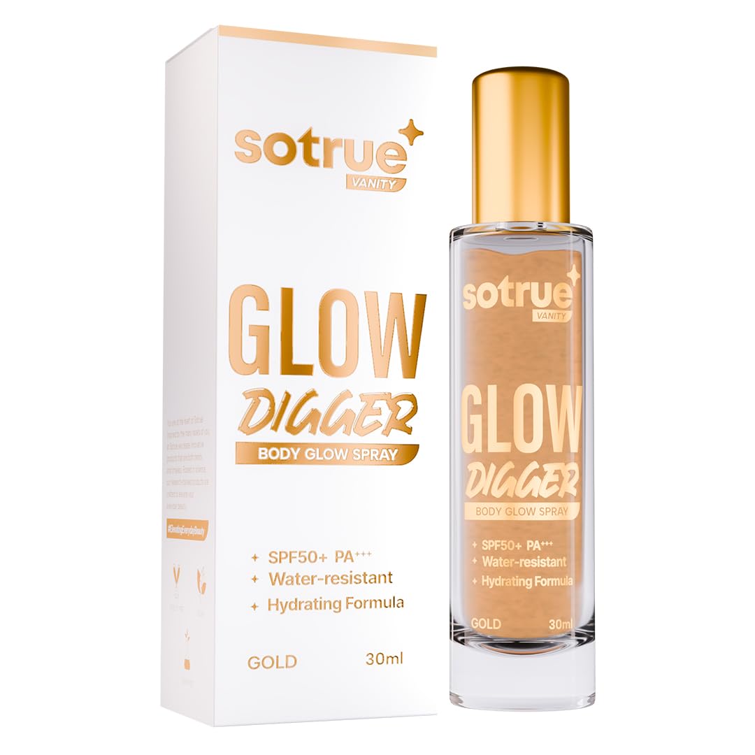 Glow Digger Body Glow Spray | SPF 50+ PA+++ | Gold