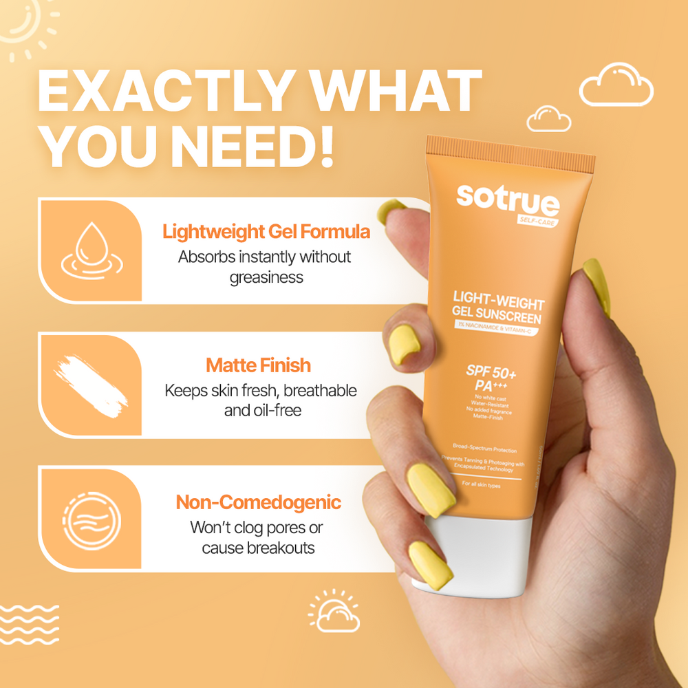Lightweight Gel Sunscreen for Oily Skin | No White Cast