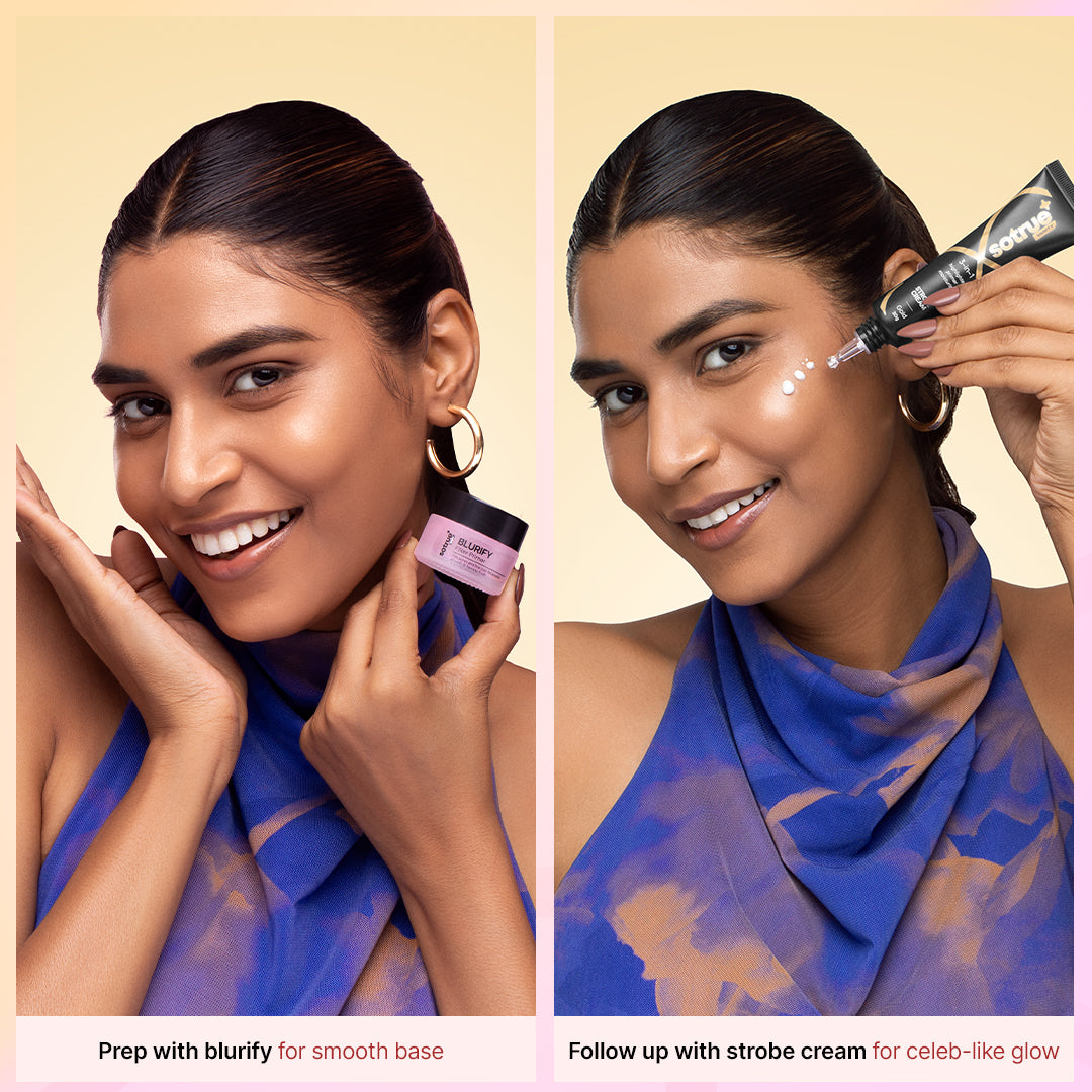 Prep & Glow Combo | Primer + Strobe Cream (Gold)