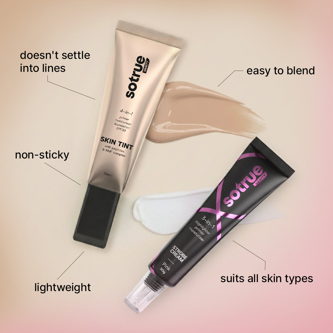 Go-to Glow Combo | Strobe Cream Pink & Skin Tint