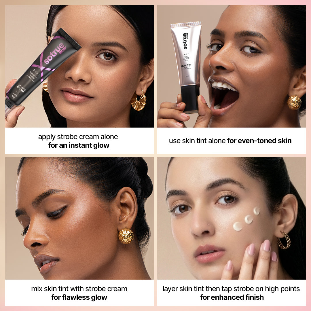 Go-to Glow Combo | Strobe Cream Pink & Skin Tint