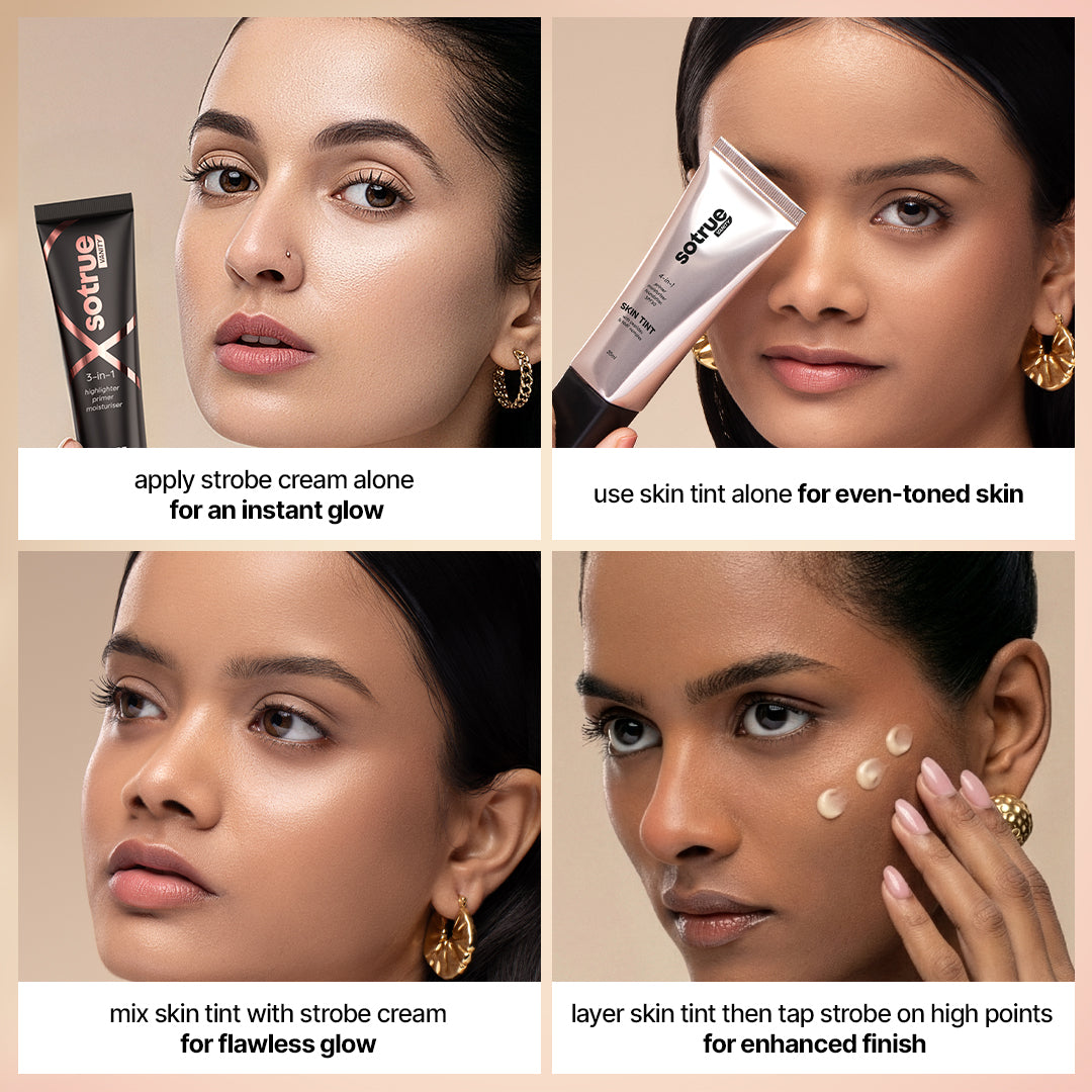 Go-to Glow Combo | Strobe Cream Rose Gold & Skin Tint