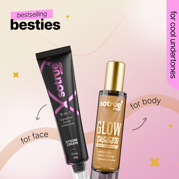 Face & Body Glow Combo | Pink Strobe Cream & Body Glow Spray