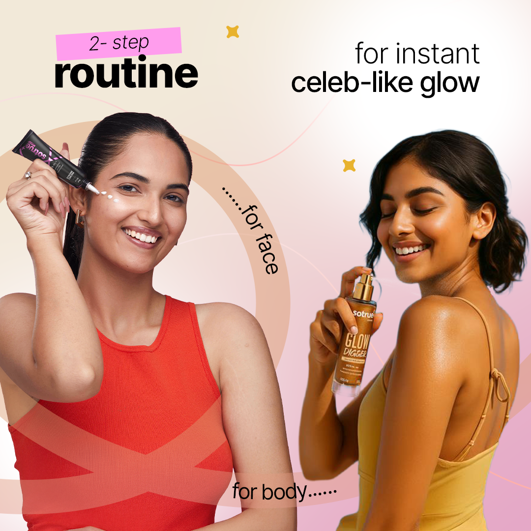 Face & Body Glow Combo | Pink Strobe Cream & Body Glow Spray