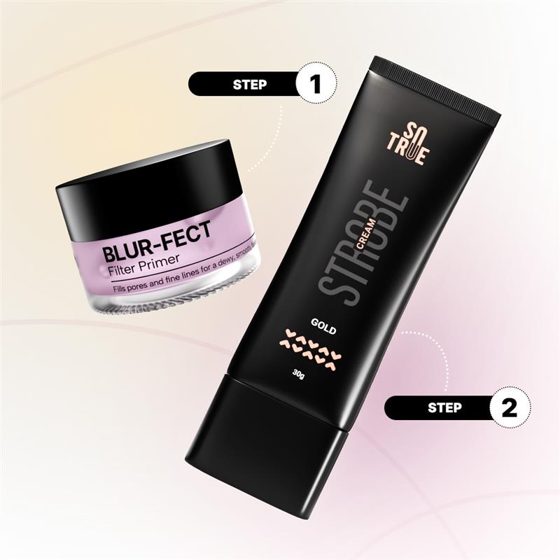 Prep & Glow Combo | Blur-fect Filter Primer & Strobe Cream (Gold)