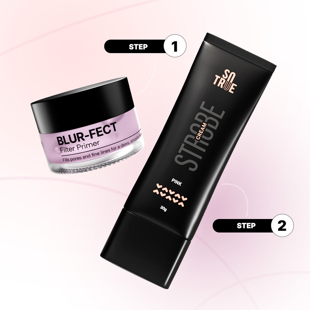 Prep & Glow Combo | Blur-fect Filter Primer & Strobe Cream (Pink)