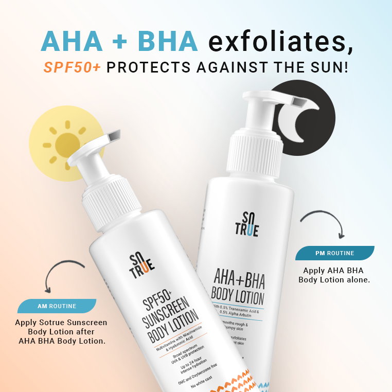 AHA + BHA Body Lotion | Exfoliates, Hydrates & Brightens Skin | 200Ml