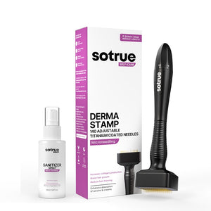 Derma Stamp with Sanitizer | Adjustable Titanium-Coated Needles