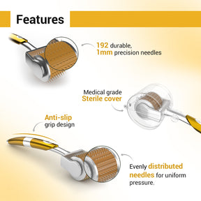 Derma Roller Professional | 192 1mm Stainless Steel Needles