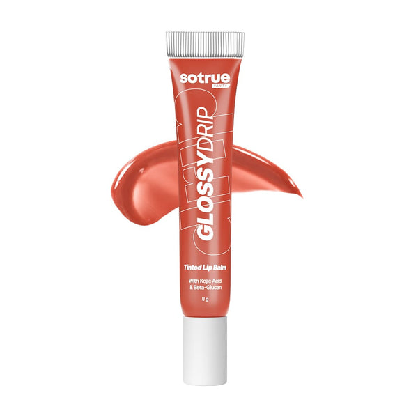 Sotrue Glossy Drip Tinted Lip Balm | Juicy Glossy Finish & Lip-Hydration | Non-Sticky Lip Balm for Pigmented, Dry, Chapped Lips
