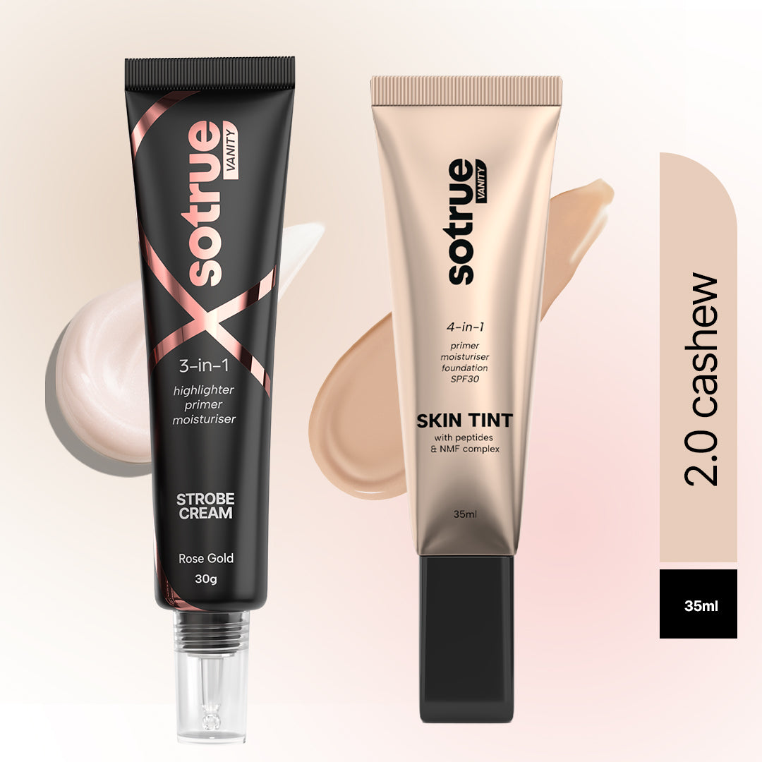Go-to Glow Combo | Strobe Cream Rose Gold & Skin Tint
