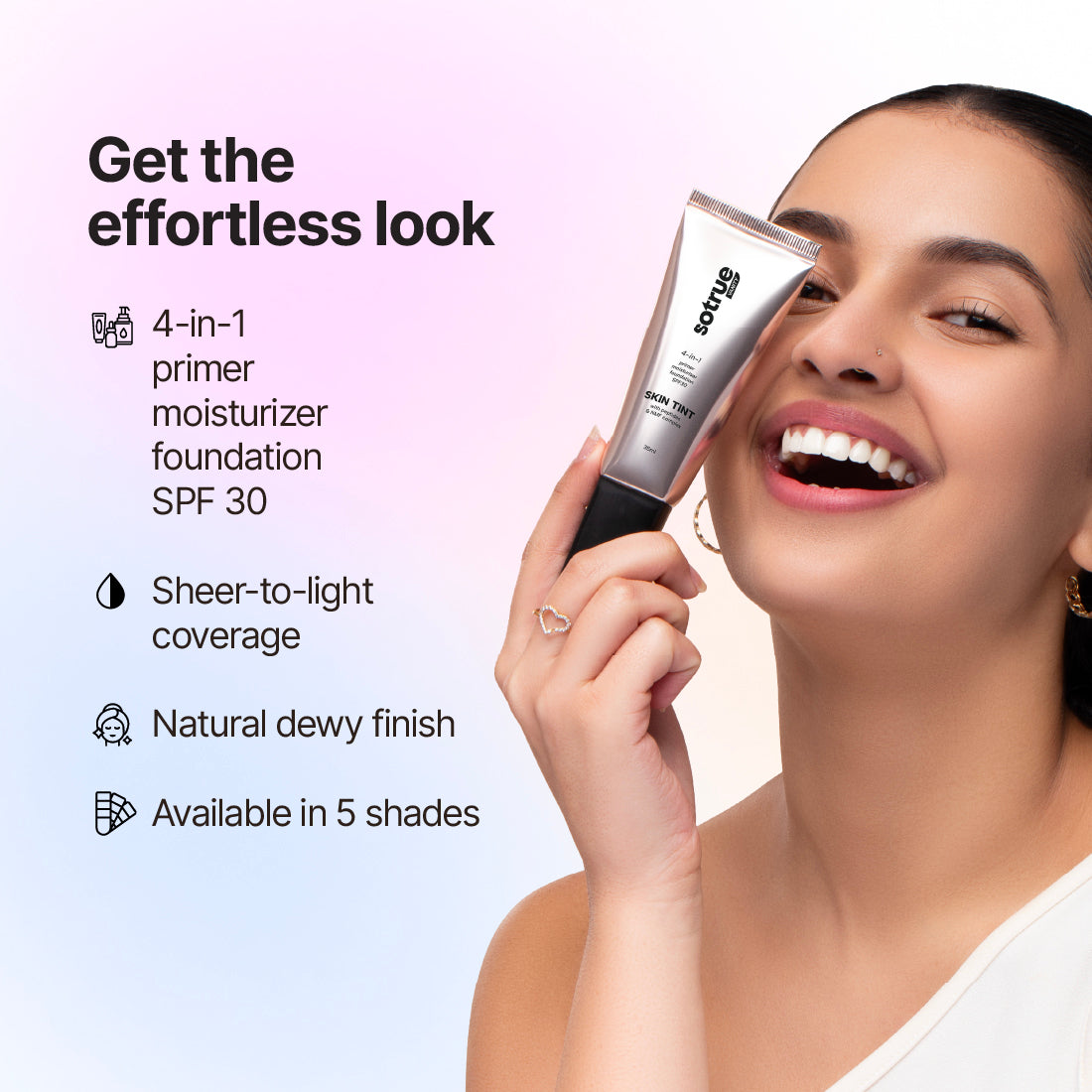 Sotrue Essentials Trio | Blurify Filter Primer + 4-in-1 Skin Tint + Dark Spell Kohl Kajal