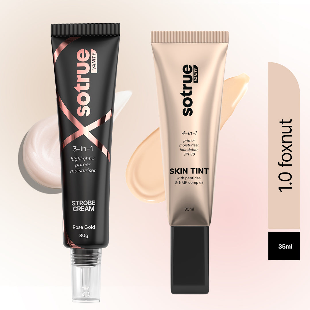 Go-to Glow Combo | Strobe Cream Rose Gold & Skin Tint