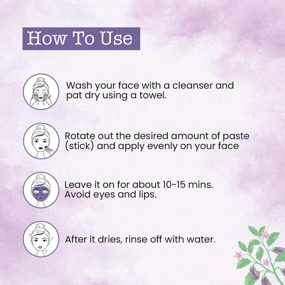 Egg Plant Cleansing Face Mask Stick