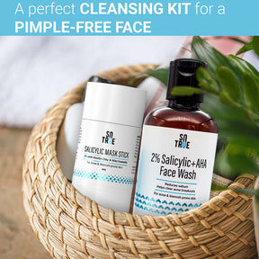 Salicylic Face Care Duo | Salicylic Acid Face Mask Stick & Salicylic + AHA Face Wash