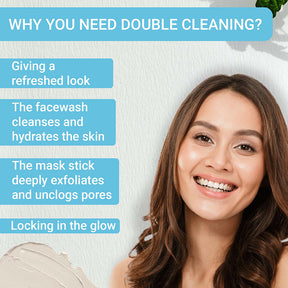 Salicylic Face Care Duo | Salicylic Acid Face Mask Stick & Salicylic + AHA Face Wash